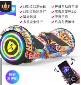Self-Balancing Vehicle Electric Baby Swing Smart Scooter 10-Inch Bluetooth Hoverboard 2 Wheels Self Balancing Scooter