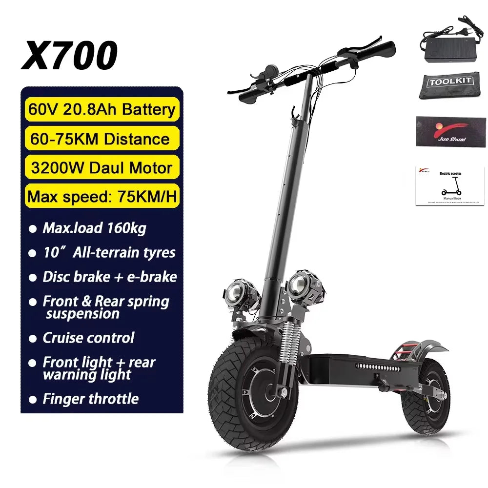 MX AU USA SA CA  in Stock 500W-6000W Adults Electric Scooter 10" 11" Fat Tires Foldable Escooter Free Shipping