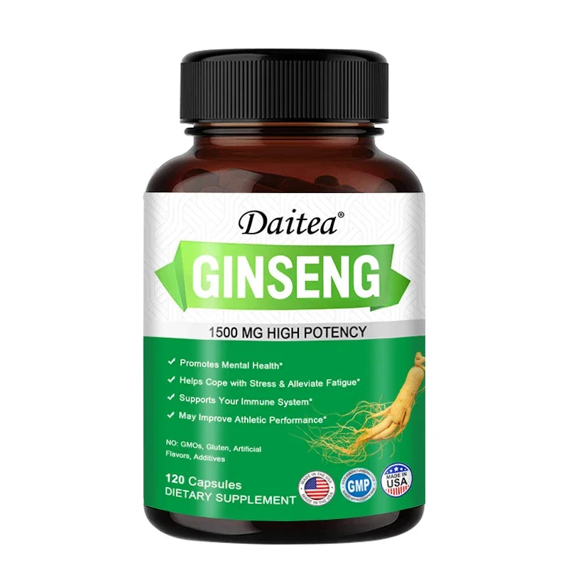 Ginseng Extract Capsules - 1500 MG High Potency - Improve Immunity and Endurance, Enhance Athletic Ability, and Refresh The Mind