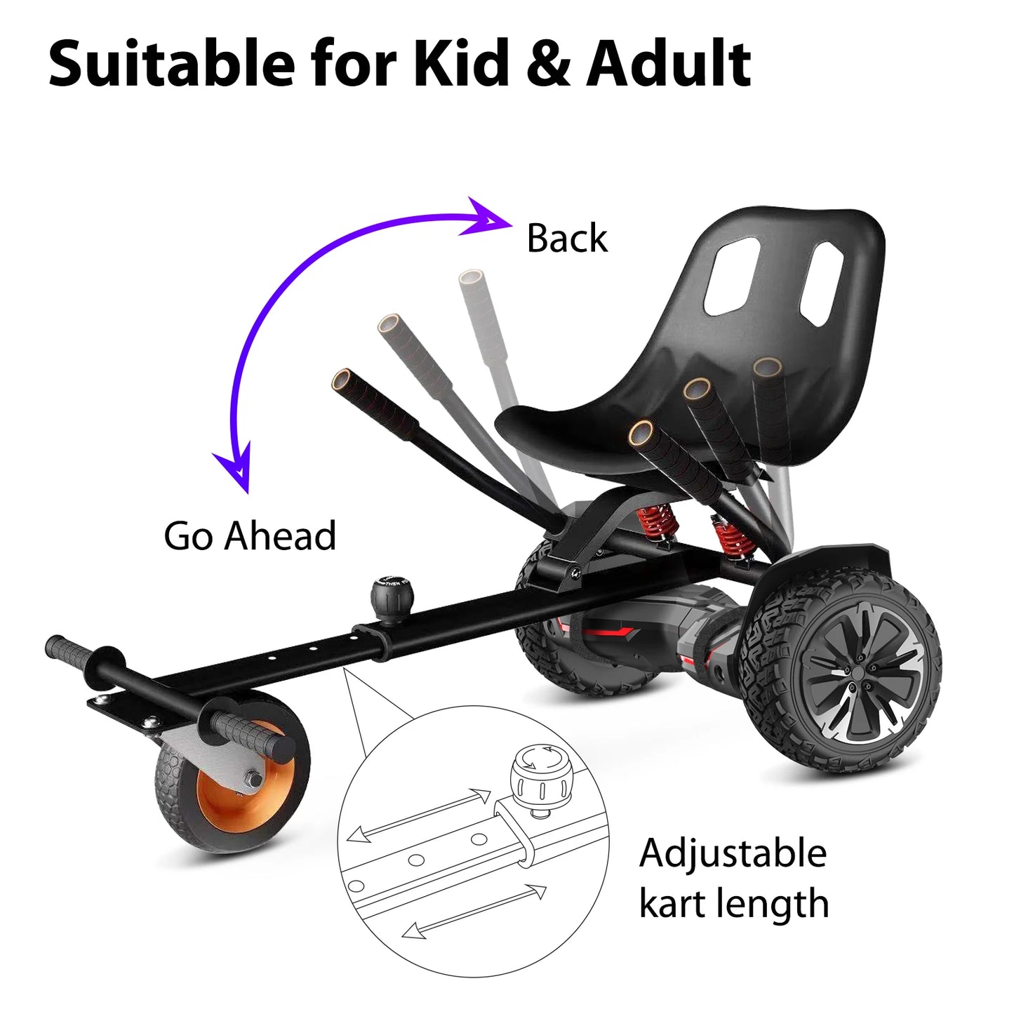 GYROOR Scooter Hoverkart Smart Karts Smart Balance Wheel Children Hoverboard Go Karts