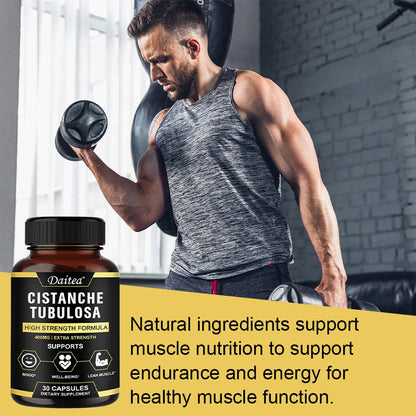 Cistanche Tubulosa 400 Mg Capsules, Support Healthy Muscle, Immunity and Memory , Non-GMO Deitary Supplement