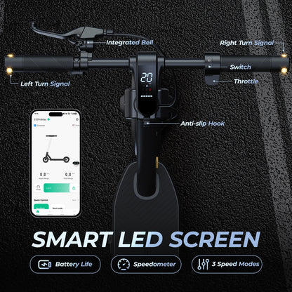 1000W/500W Electric Scooter 10/8.5 Inch 40/20 Mile Max Range Foldable E-scooter with Double Suspension APP Smart Control Scooter