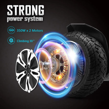 8.5 inch All Terrain Off Road Hoverboard with Bluetooth Speakers and LED Lights, UL2272 Certified Self Balancing Scooter