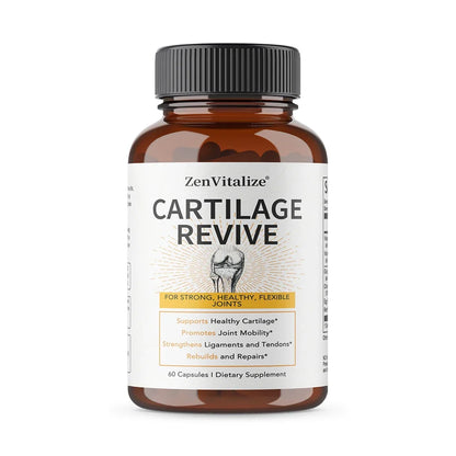 Cartilage Revive + Joint Support Supplement for Men and Women with Type II Collagen,D-Glucosamine Sulfate, MSM, Vitamin D3,C