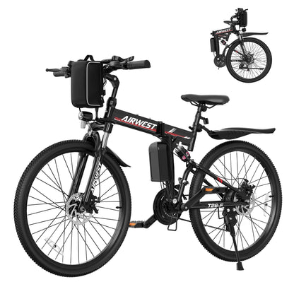 Airwest X5 Adult Electric Bike, 750W Peak Power, 48V 13Ah Battery, 20“*4 Fat Tire Ebike, 28MPH, UL 2849, 1 Year Warranty