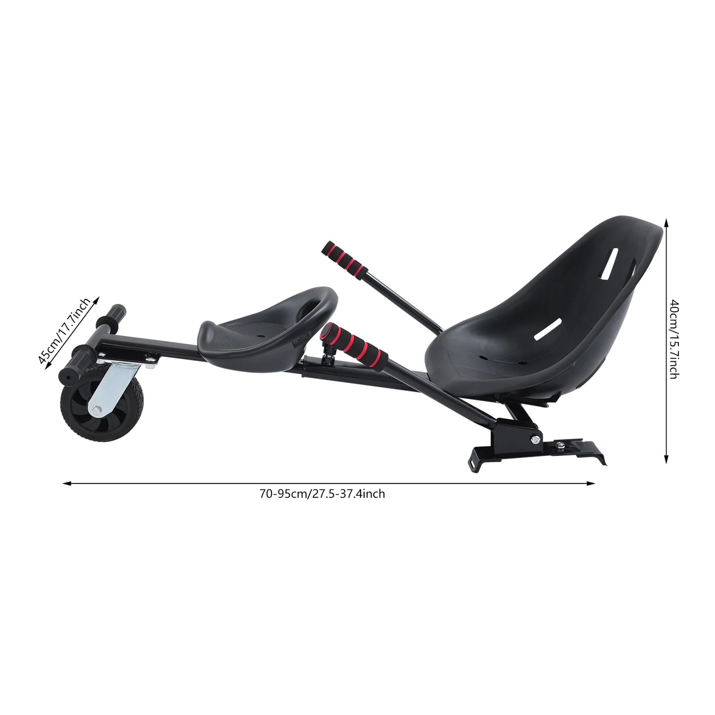 Adjustable Hoverboard Double Seat Attachment for 6.5-10 Inches Scooters Kids or Adults Use Outdoor Parent-Child Entertainment