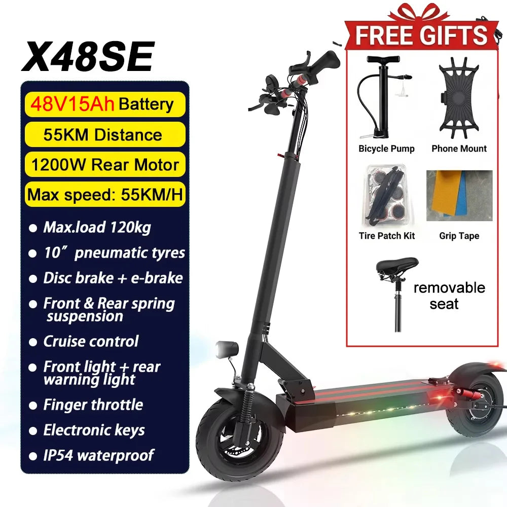 MX AU USA SA CA  in Stock 500W-6000W Adults Electric Scooter 10" 11" Fat Tires Foldable Escooter Free Shipping