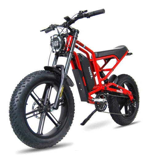 Xtion Electric Mountain Bike 750W 48V 17.5Ah 45Mile Class 3 E-Bike, 20" Fat Tire All-Terrain Bike with LCD Display UL Certified