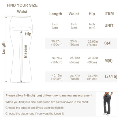 3 Pack Bootcut Yoga Pants With Pockets For Women Flared Leggings High Waist Womens Trousers Tummy Control With 2 Pockets