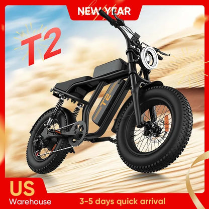 1500W Peak Electric Mountain Bike 48V 15.6Ah Removable Battery 28MPH 100 Mile Range 20X4" Fat Tire E-Bike Free Shipping Hot Sale