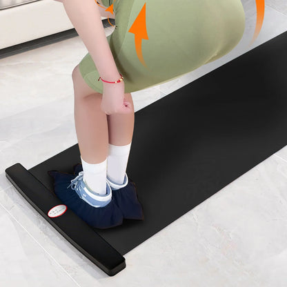 140/180/200cm Yoga Mat Skating Slide Board Household Sliding Fitness Training Board for Ice Hockey Roller Skating Leg Exercise