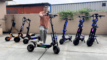 6000W 60V 50Ah 11 inch off-road tyre Kick scooter dual motors removable seat hydraulic shock absorption Folding Electric Scooter