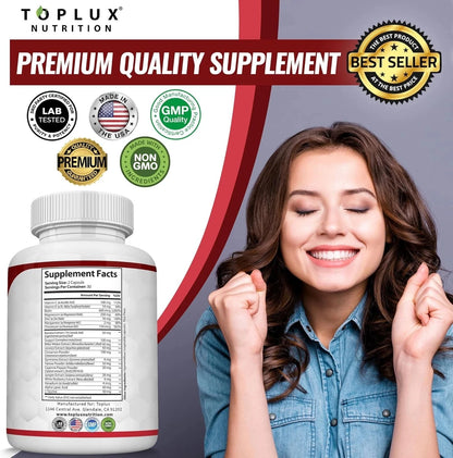 Blood Sugar Complex Supplement - Supports Healthy Blood Sugar Levels, All Natural with Cinnamon, vitamins, Non-GMO, 60 Capsules