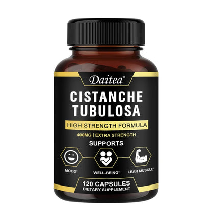 Cistanche Tubulosa 400 Mg Capsules, Support Healthy Muscle, Immunity and Memory , Non-GMO Deitary Supplement