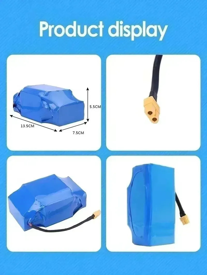 36V 20000mAh Superior Lithium-Ion Rechargeable Battery for Electric Self-Suction Hoverboard Unicycle 20AH Long-Lasting Power