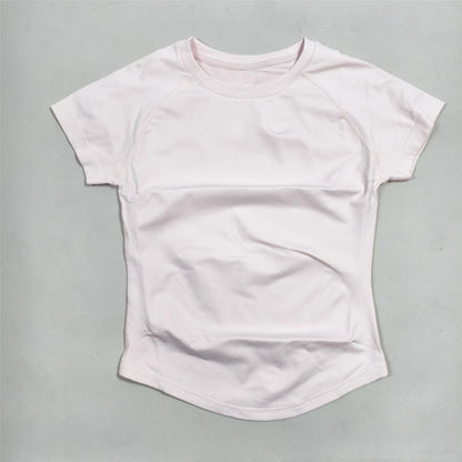 2-piece tight-fitting sports short sleeves, high-elastic moisture-wicking quick-drying seamless short sleeves,  for women, yoga