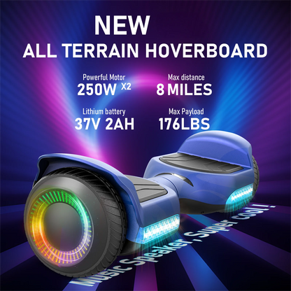 6.5''Self Balancing Hoverboard -All Terrain Hoverboard for Kids w/ LED Light&Bluetooth Speaker