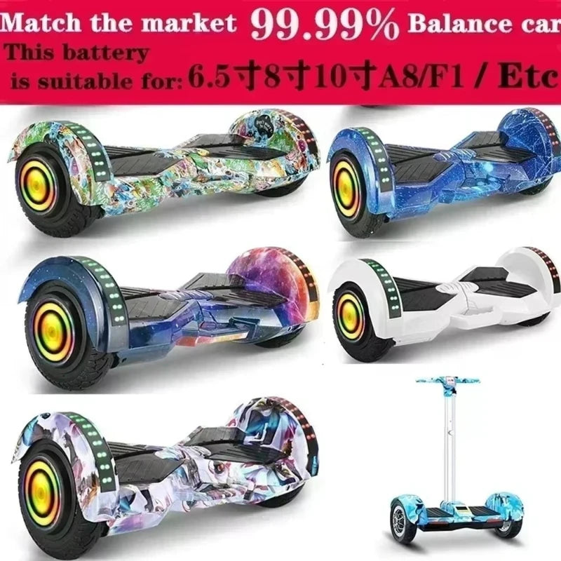 36V 20000mAh Superior Lithium-Ion Rechargeable Battery for Electric Self-Suction Hoverboard Unicycle 20AH Long-Lasting Power