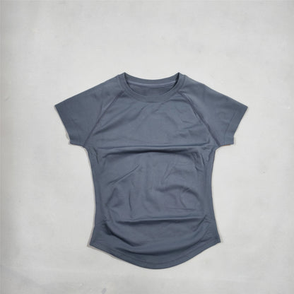 2-piece tight-fitting sports short sleeves, high-elastic moisture-wicking quick-drying seamless short sleeves,  for women, yoga