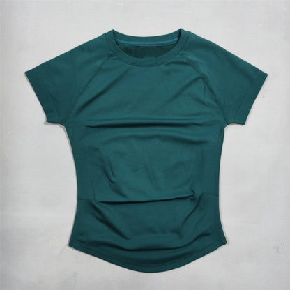 2-piece tight-fitting sports short sleeves, high-elastic moisture-wicking quick-drying seamless short sleeves,  for women, yoga