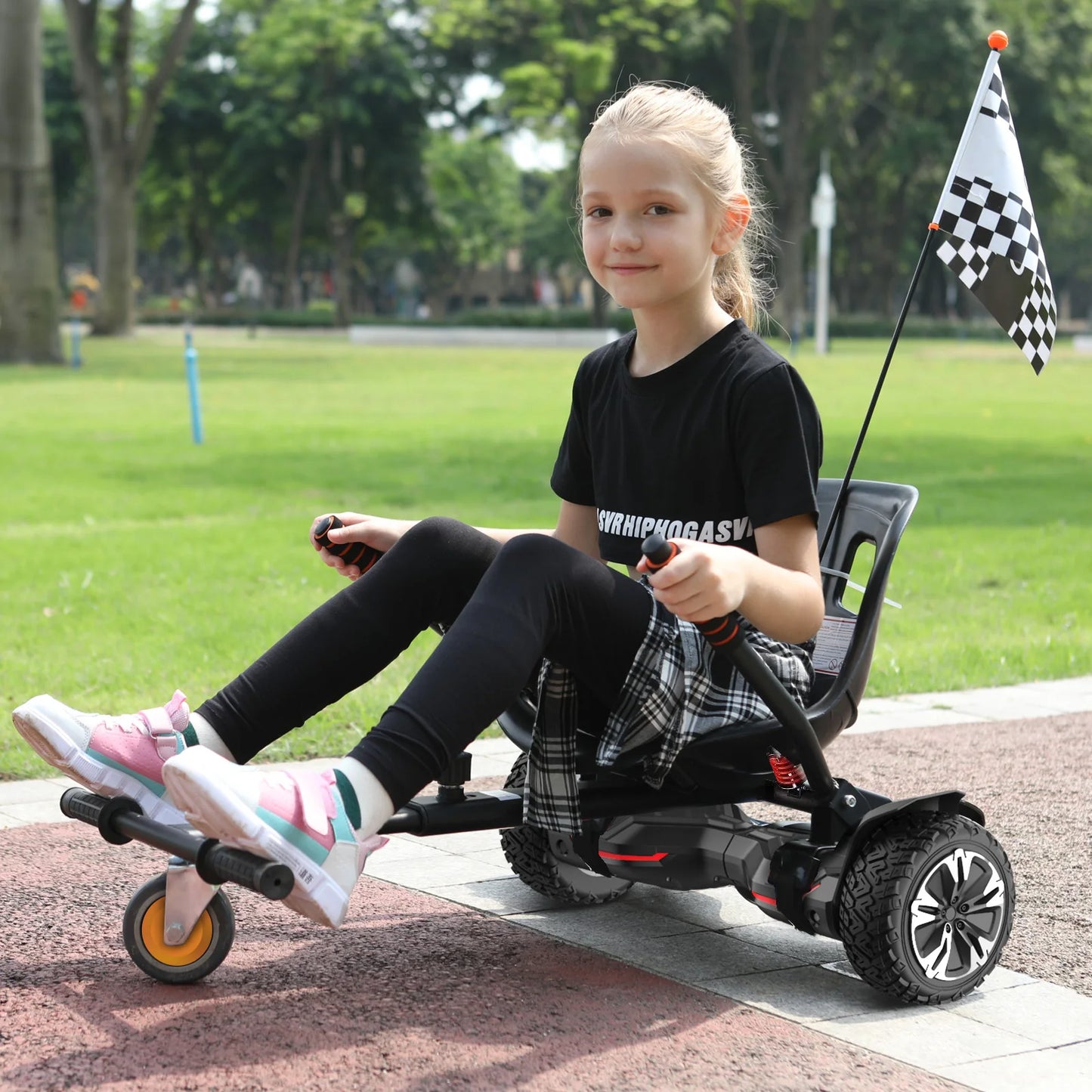 GYROOR Scooter Hoverkart Smart Karts Smart Balance Wheel Children Hoverboard Go Karts
