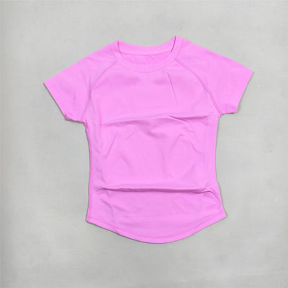 2-piece tight-fitting sports short sleeves, high-elastic moisture-wicking quick-drying seamless short sleeves,  for women, yoga